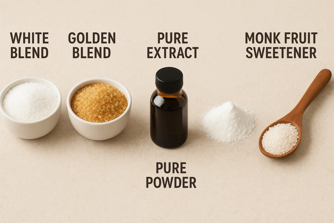 Forms of Monk Fruit Sweeteners