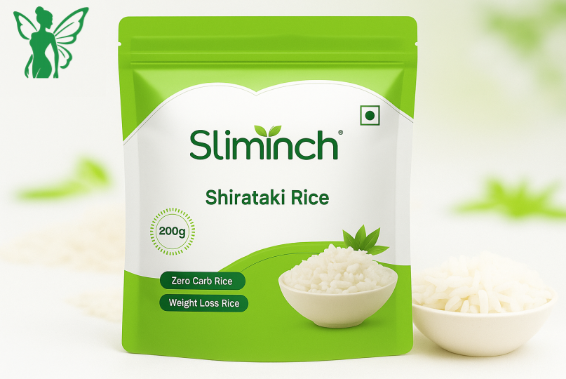 Sliminch Shirataki Rice, 200g Konjac-Based | Just Soak and eat | Low-Calorie Rice Alternative | Keto-Friendly | Zero-Carb Rice | Weight-Loss Rice | Gluten Free Rice